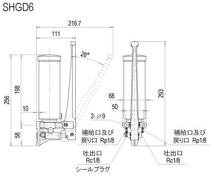 日本 SHOWR 正和 手动泵 SHGD6 / SHG12